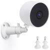 UYODM 2 Pack Wall Mount Holder Compatible with Google Nest Cam Outdoor or Indoor, Battery - 360Rotation Security Mounting Bracket for Nest Cam with 1/4 Screw Thread, Camera Not Included (White) view 1