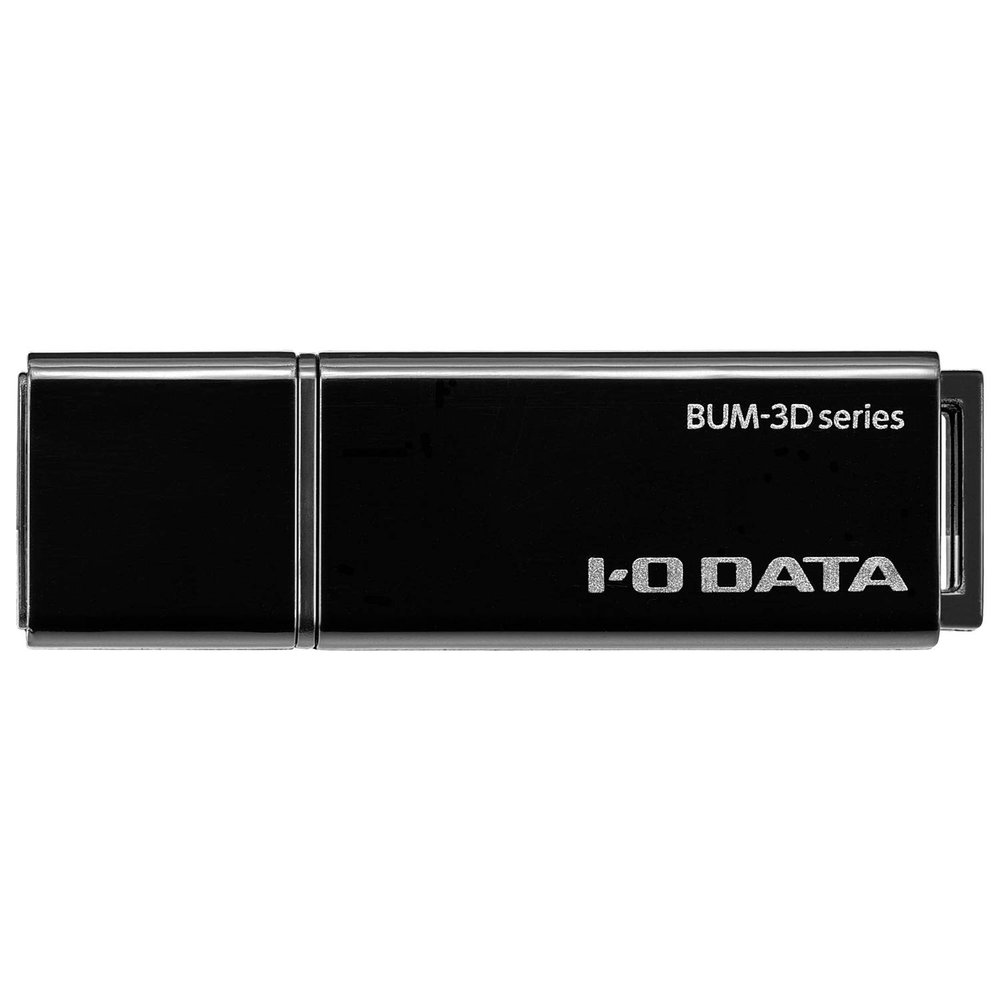 IODATA BUM-3D256G/K USB Memory, 256 GB, USB 3.2 Gen 1 (USB 3.0), Cap/Strap Hole, Japanese Manufacturer