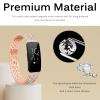 Miimall Compatible for Fitbit Inspire, Inspire 2 & HR Bands - Diamond Crystal Metal Bling Replacement Strap - Rose Gold view 3