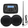 HASDA Bluetooth Marine Radio Car Stereo Dashboard Digital Audio System Receiver Waterproof Boat Speakers FM AM Radio Antenna for ATV UTV RV UV