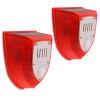 2Pack Solar Security Light Alarm,WONFAST Waterproof PIR 6LED Motion Sensor Flashing Light,129dB Gunshot Sounds & Dog Barking Sound Warning Strobe Night Lamp for Outdoor Farm Barn Villa Yard view 1