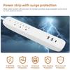 Power Strip Surge Protector Flat Plug with USB C, 25W Fast Charging, 3 Outlets, 2 USB Ports, USB C Port, Extension Cord 4ft, Charging Station 2 Pack, White Micmi view 3