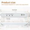 Power Strip Surge Protector Flat Plug with USB C, 25W Fast Charging, 3 Outlets, 2 USB Ports, USB C Port, Extension Cord 4ft, Charging Station 2 Pack, White Micmi view 4
