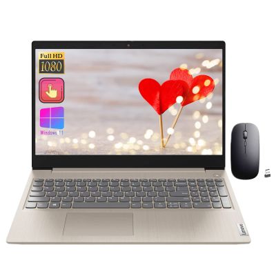 Lenovo Ideapad 3i Laptop, 15.6" FHD Touchscreen, Intel Core i3-1115G4, 20GB DDR4 RAM, 1TB NVMe TLC SSD, Intel UHD Graphics, Windows 11 S, with TWE Wireless Mouse, Sand