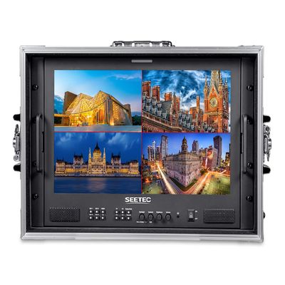 SEETEC ATEM173S-CO 17.3 inch Portable Carry-on Multi-Camera Director Monitor 3G-SDI HDMI Full HD 1920x1080 with Portable Aluminum case
