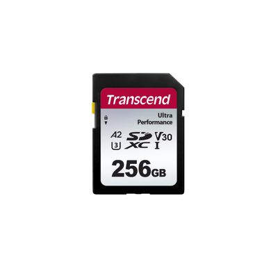 Transcend 256GB A2 V30 SD Card, Up to 160MB/s, for DSLR/Canon/Nikon/Sony Camcorder, Pentax/Kodak/Olympus/Panasonic Digital Camera, SPYPOINT/TACTACAM/WOSPORTS Trail Camera, U3 4K UHD SDXC Memory Card