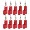 Sonew 4mm Stackable Banana Plugs, Closed Screw, Solderless Stackable Banana Plug Connectors, for Security Accessories, J.10026(red), 10pcs view 1