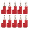 Sonew 4mm Stackable Banana Plugs, Closed Screw, Solderless Stackable Banana Plug Connectors, for Security Accessories, J.10026(red), 10pcs view 3