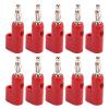 Sonew 4mm Stackable Banana Plugs, Closed Screw, Solderless Stackable Banana Plug Connectors, for Security Accessories, J.10026(red), 10pcs view 4