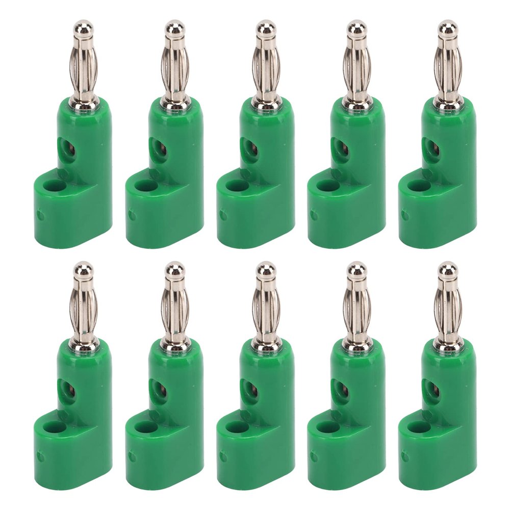 Sonew 10pcs 4mm Banana Plug Solderless Stackable Banana Plug Connectors J.10026()