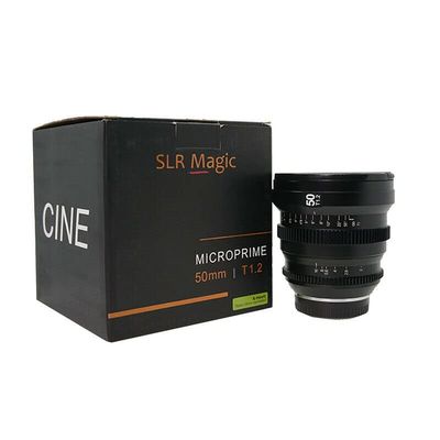 SLR Magic 50mm T1.2 Large Aperture Full Frame Cine Lens for Fuji X Mount Camera