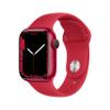 Apple Watch Series 7 (GPS, 41MM) - Red Aluminum Case with Red Sport Band (Renewed) view 1