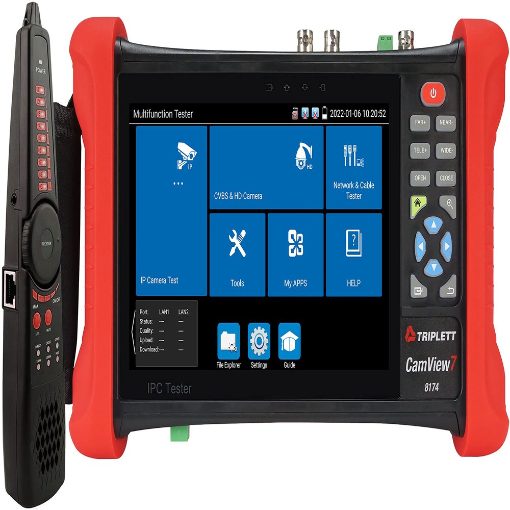 Triplett 8174 CamView 7 Security Camera Tester and 2.4G Spectrum Analyzer with 7" Retina Touch Screen