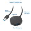 Cable Matters Ultra Mini 4 Port USB Hub with Long 4 ft Extension Cable Tail, USB 3.0 Hub with Multiple Ports for Up to 5Gbps Data Transfer Rate, Black view 4