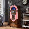 Arkrocket Full Size Jukebox Vinyl Record Player Bluetooth USB SD CD Player Radio Retro Turntable Classic Jukebox (Taurus II + Stand - Oak) view 3