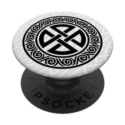 Cool Celtic Knots Artistic Christian Irish Design On White PopSockets Swappable PopGrip