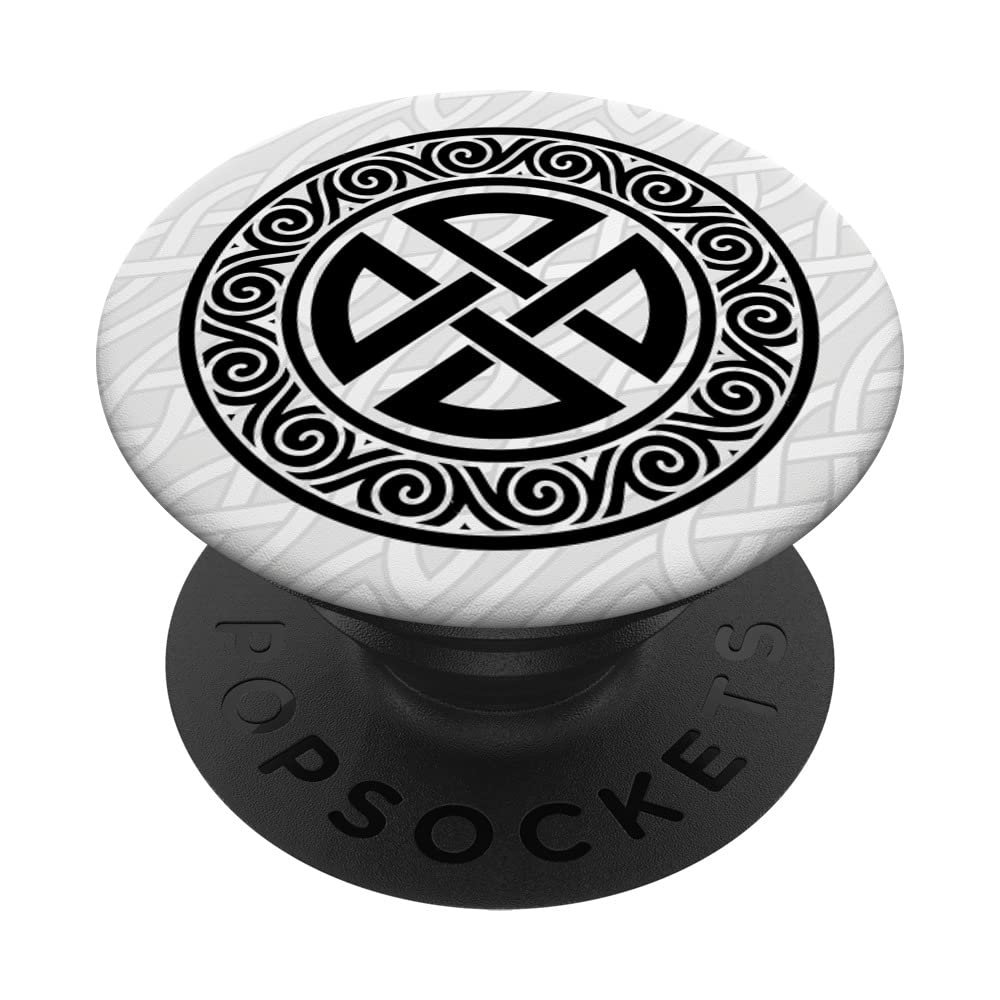 Cool Celtic Knots Artistic Christian Irish Design On White PopSockets Swappable PopGrip