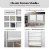 DEZ FURNISHINGS Cordless Room Darkening Classic Roman Shade, 36" W x 64" H, Light Gray view 3