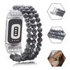 C&L Accessories Compatible with Fitbit Charge 6 Bands/Fitbit Charge 5 Bands Natural Gemstone Beaded Handmade Adjustable Bracelet Replacement Bands for Women (Snowflake Obsidian) view 4