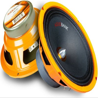 Audiobank 1x AB8Pro Series 8" Midrange Coaxial Loud 1200W Speaker 4-Ohms for Car, Van, ATV, Motorcycle, and Competition
