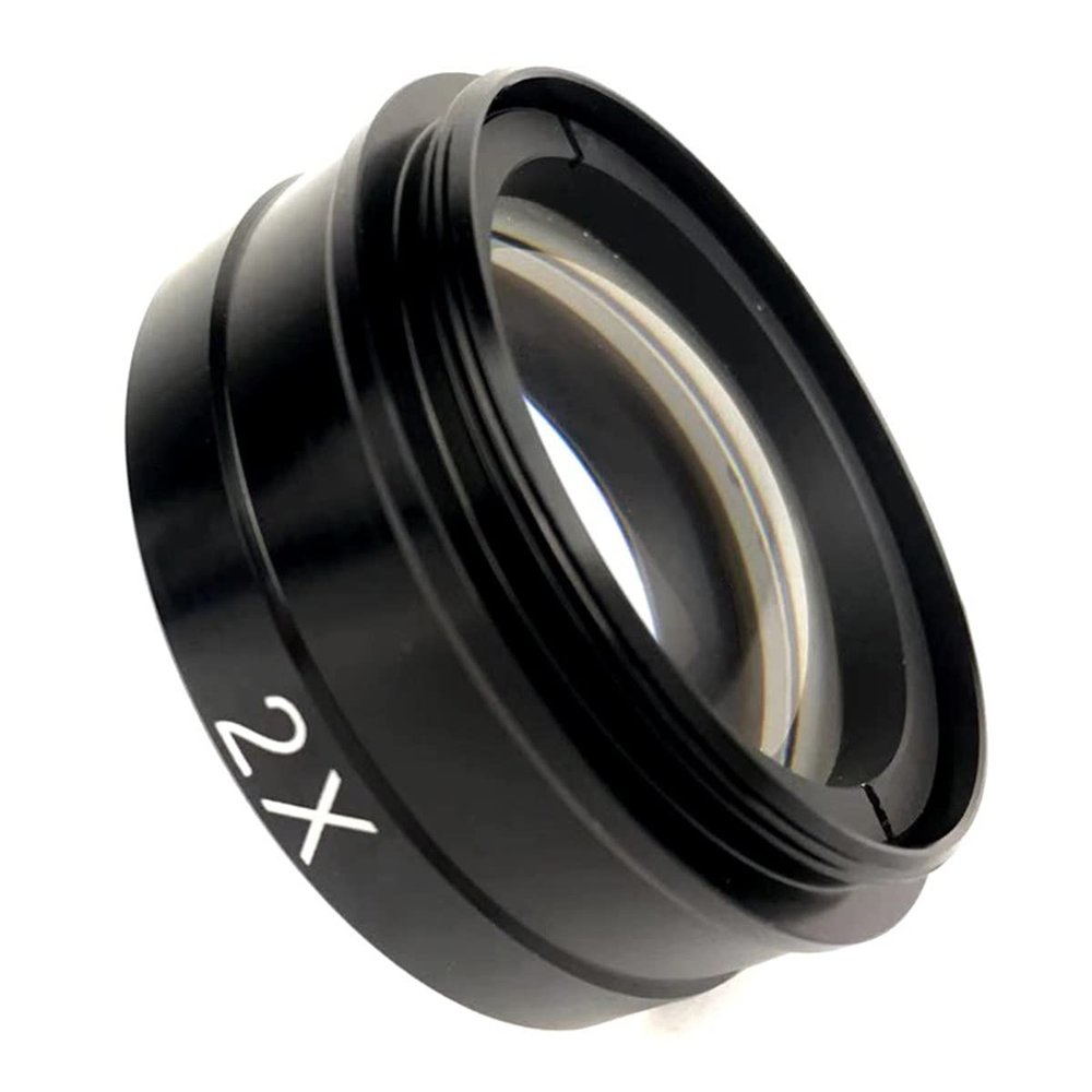 TYZK Microscope Kit 0.5X 2.0X 0.3X Objective Glass Lens, Industry Microscope Camera Microscope Lens Adapters (Color : 2X)