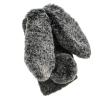 MIOKY Plush Rabbit Case for Samsung Galaxy S22 Ultra 5G, Crossbody Strap Cute Fluffy Fur Bunny Ears Hair Ball Warm Soft Case for Women Girls Shockproof Silicone Bumper Protective Cover,Dark Grey view 3