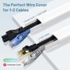 Wire Covers for 2 Cords, 68in (4X L17in) Wire Hider on Wall Mounted, White Cord Cover Kit, Cable Cover Cable Concealer for Extension Cord, Ethernet Cable, Speaker Wire, 0.7in(W) x 0.4in(H) view 2