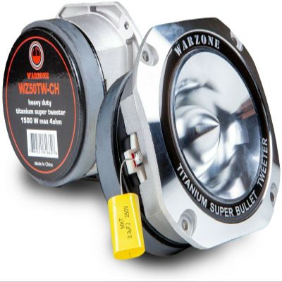 Gravity 1x WZ50TW 1500W Heavy Duty Titanium Super Tweeter Loud Speaker 4-Ohms for Car, Van, ATV, Motorcycle, and Competition