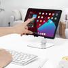 Tablet Stand Holder Adjustable Foldable Aluminium Desktop iPad Stand, Desktop Tablet Mount Compatible with iPad Pro 12.9, Mini, Air, Surface Pro, E-Reader, Phones (Silver) view 2