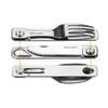 ROXON 3-in-1 Knife Spoons Fork With Case- Magnetic Folding Stainless Steel Camping Utensils Set - EDC Portable Lightweight Cutlery for Hiking Backpacking Travel Lunchbox Outdoor Silverware Essentials view 1