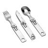 ROXON 3-in-1 Knife Spoons Fork With Case- Magnetic Folding Stainless Steel Camping Utensils Set - EDC Portable Lightweight Cutlery for Hiking Backpacking Travel Lunchbox Outdoor Silverware Essentials view 2