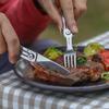 ROXON 3-in-1 Knife Spoons Fork With Case- Magnetic Folding Stainless Steel Camping Utensils Set - EDC Portable Lightweight Cutlery for Hiking Backpacking Travel Lunchbox Outdoor Silverware Essentials view 4
