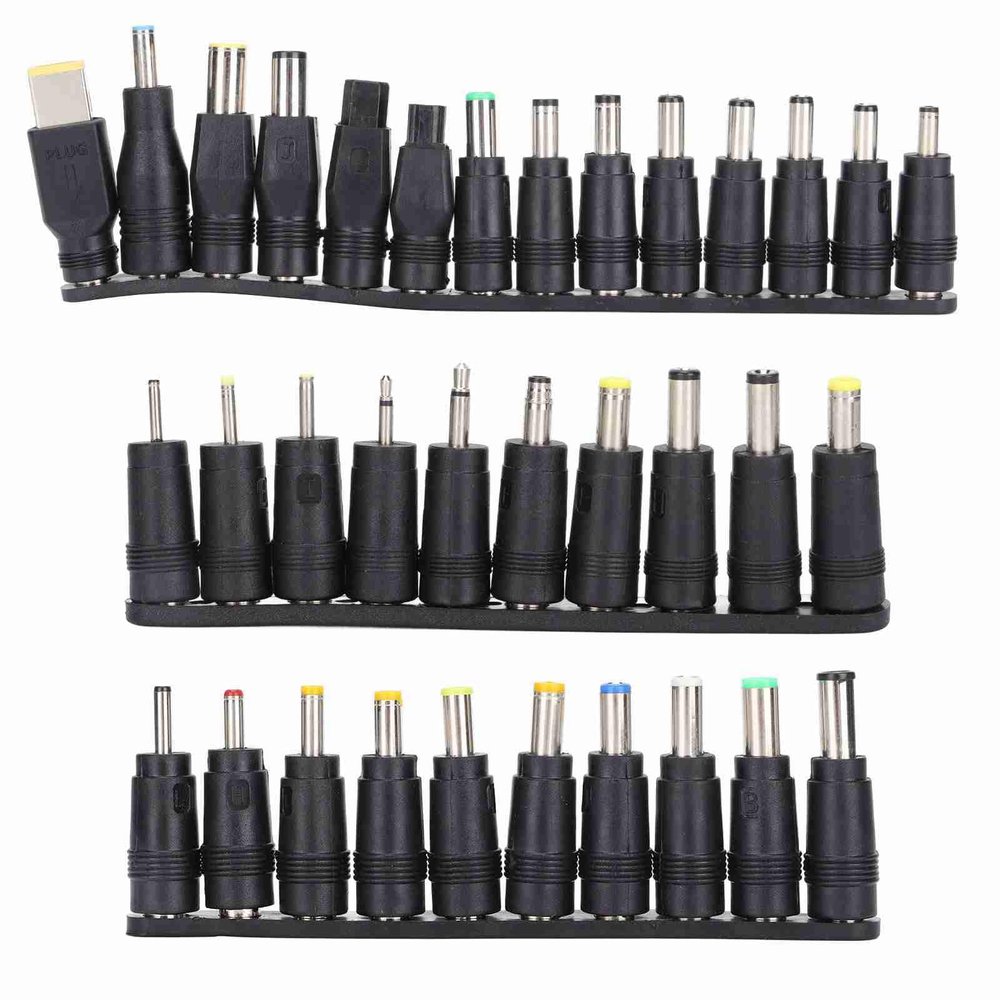 34pcs DC Power Plugs, 5.5mmx2.1mm Universal Laptop Power Connector Adapter, Universal Laptop Charger Adapters Suitable for, for, for for, for