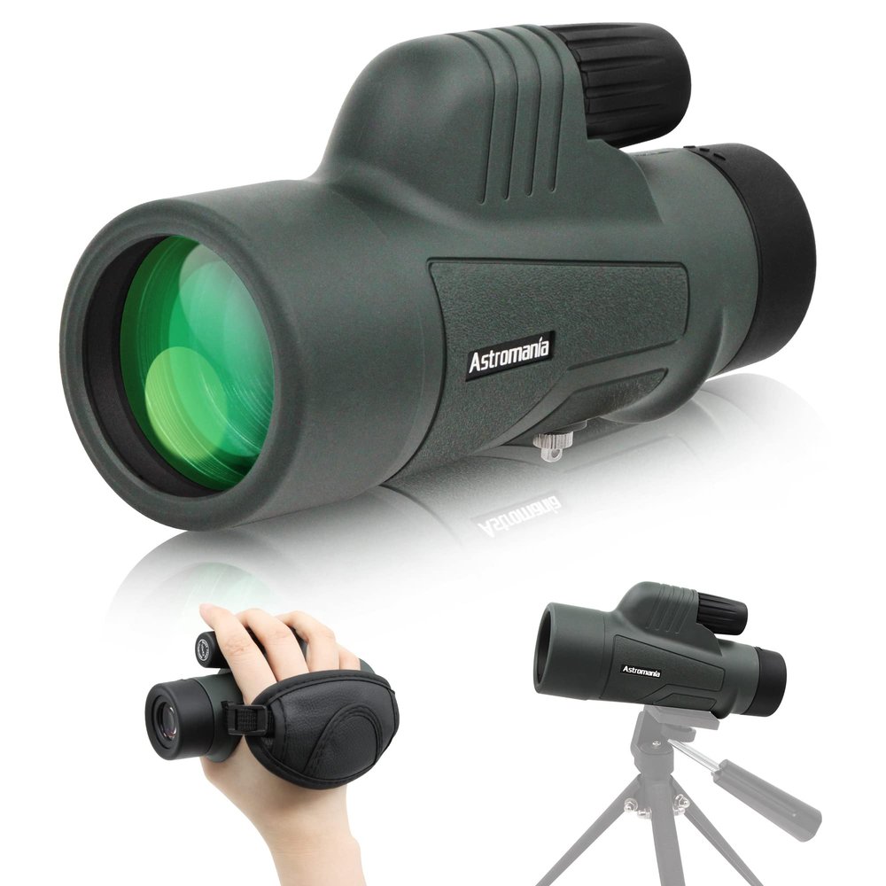 Astromania 10X42 BAK4 High Power Prism Monoculars, Waterproof, Compact Handheld Monoscope for Bird Watching, Wildlife Scenery, Traveling Gifts for Men