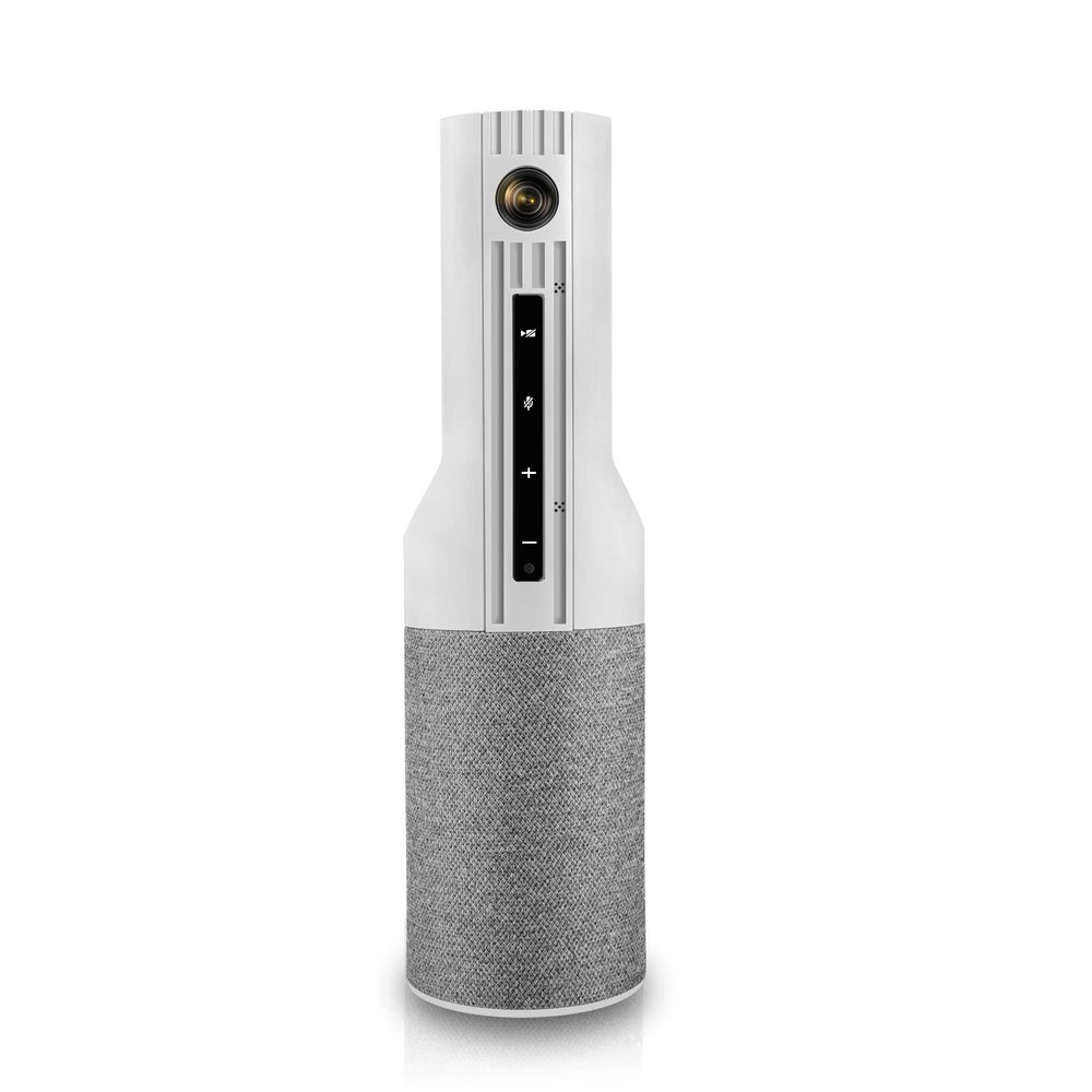 BOMFLORE Conference Webcam w/Microphone&Speaker for HD 1080P Video Call, All-in-1 Ultra Wide-Angle 110 Camera, 19ft Voice Pickup, AI Noise-Cancel, USB Plug&Play&Power, Speakerphone&Cam Meeting System