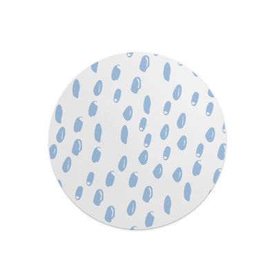 Questo Casa, Round Digital Printed Mouse Mat Non Slip Backing for Office and Home Use Diameter 22cm