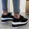Bcshiye Women's Casual Summer Dressy Platform Sandals Fashion Square Toe Lace-up Working Walking Wedge Oxford Shoes view 3