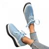 Bcshiye Women's Casual Summer Dressy Platform Sandals Fashion Square Toe Lace-up Working Walking Wedge Oxford Shoes view 1