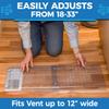 Eureka Air Under Furniture Magnetic Vent Extender, 1.5mm Thick Heavy Duty Premium Material, Fits Floor Registers 10" and 12" Wide, Adjusts from 17" to 33" Long (1-Pack) view 2