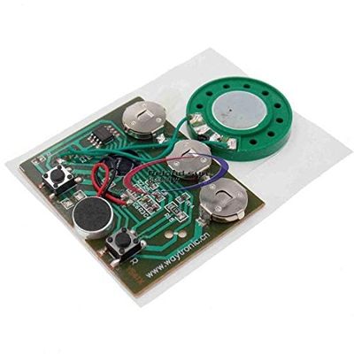 Chip Programmable Music Board for Greeting Card DIY Gifts 30secs 30S Key Control Sound Voice Audio Recordable Recorder Module (Double Key Control)