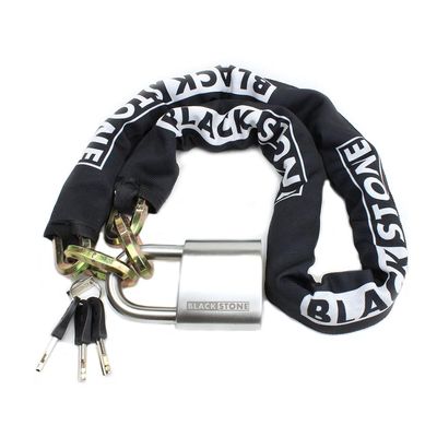 Blackstone 12mm 304 Stainless Steel 130 dB Alarm Pad Lock w/Heavy Duty Chain