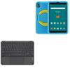 BoxWave Keyboard Compatible with Blackview Tab 6 Kids - SlimKeys Bluetooth Keyboard with Trackpad, Portable Slim TouchPad - Jet Black view 1