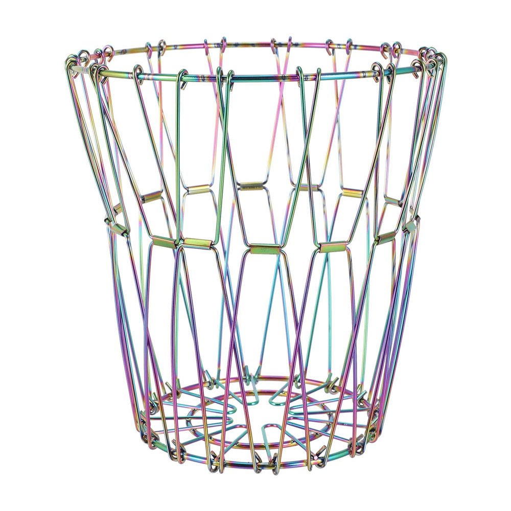 FAVOMOTO Practical Draining Basket Versatile Space-saving Food Storage for Kitchen Fruits Vegetables Snacks Unique Hollow Design for Easy Water Drainage