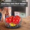 FAVOMOTO Practical Draining Basket Versatile Space-saving Food Storage for Kitchen Fruits Vegetables Snacks Unique Hollow Design for Easy Water Drainage view 4