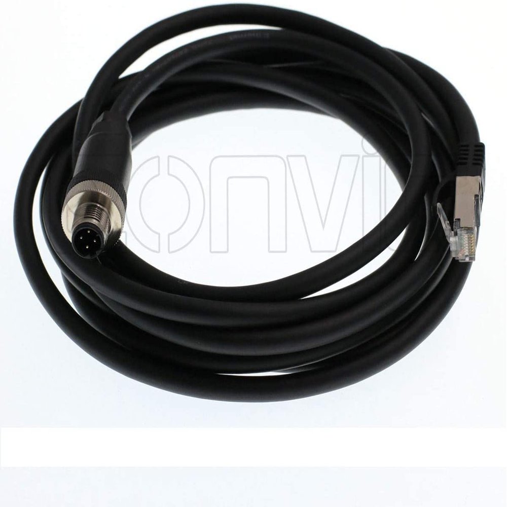 Eonvic 4 pin M12 D-Code RJ45 Gigabit Cognex Industrial Camera High Flex Cable (1M, New 4pin Cable)