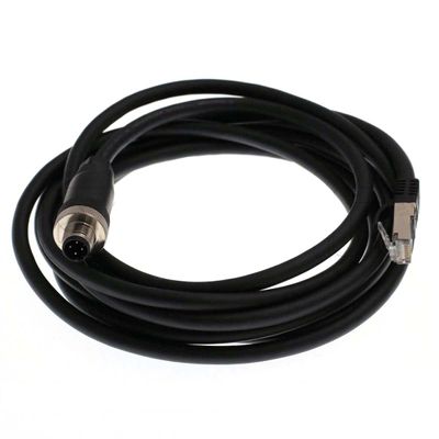 Eonvic 4 pin M12 D-Code RJ45 Gigabit Cognex Industrial Camera High Flex Cable (8M, New 4pin Cable)
