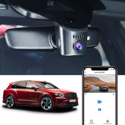 Dash Cam for Bentley Bentayga 2017 2018 2019 2020 2021 V8 Hybrid Black Speed W12, Fitcamx 4K Stealth Car Recorder, Ultra HD Video WiFi & APP, Collision Detection, OEM Look, Easy to Install, 64GB Card