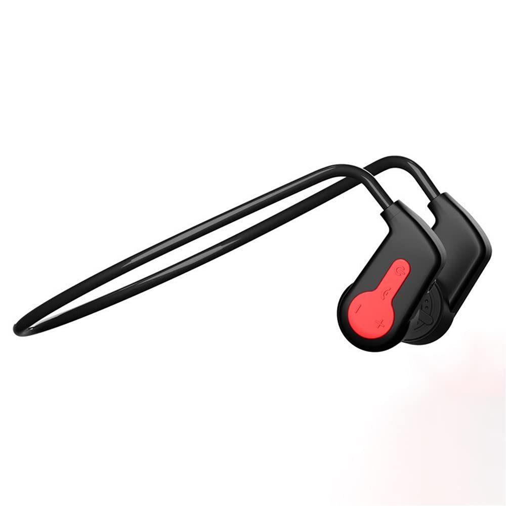 IKXO Waterproof Wireless Bone Conduction Headset Bluetooth with Mic MP3 Play Built-in 16G Memory IPX8 Waterproof Sweatproof Music Answer Phone Call for Swimming Skiing Driving Bicycling Underwater