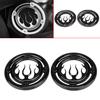 XMMT Motorcycle Flames Audio Bezels Trim Rear Speaker Grills Accent Cover for Harley Electra Glide Street Glide Trikes Road Glide Ultra FLTRU 1996-2013, Gloss Black view 1