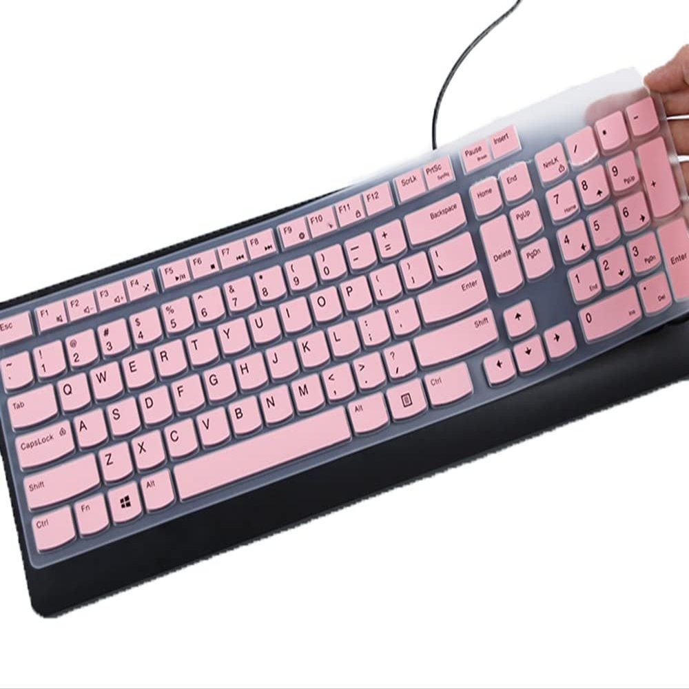 Ultra Thin Silicone Keyboard Protective Skin Cover Compatible with Lenovo 510 Wireless Keyboard GX30N81775 4X30M39458 KBRFBU71 EKB-536A SK-8823 ALO730S KU-1601 ALO510/520 (Pink)